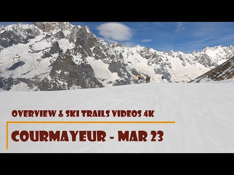Courmayeur Italy-Ski Resort Overview and ski trails videos- Visit this place if you visit Chamonix!