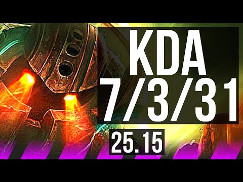 NAUTILUS & Sivir vs YUUMI & Tristana (SUP) | 21k DMG, 7/3/31 | KR Master | 25.15