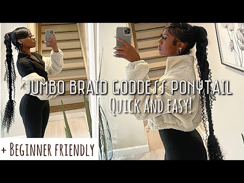 *CHEAP & DIY* Jumbo Goddess Braid Ponytail! Beginner...