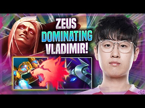 ZEUS DOMINATING WITH VLADIMIR! - T1 Zeus Plays Vladimir TOP vs Kennen! | Preseason 2022