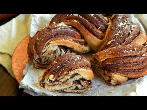 Rosca trenzada con Nutella