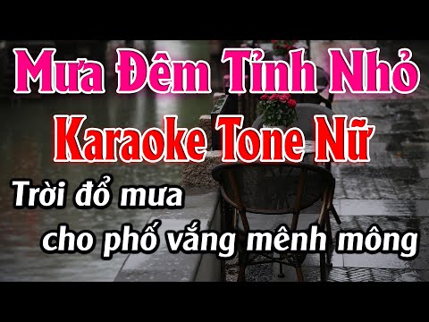 Mưa Đêm Tỉnh Nhỏ Karaoke Tone Nữ Karaoke Đức Duy - Beat 2023