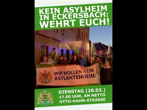 🔴 Live | #Zwickau | Protest gegen die Asylpolitik in #Eckersbach 28.03.2023