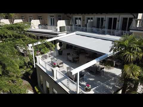 Großflächenmarkise im Hotel Villa Eden - Meran