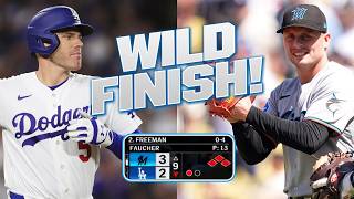 WILD FINISH! ???? Bases loaded with only one out for the Dodgers... Did the Marlins hang on? ????