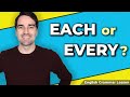 Each and Every: How to use and the differences - Learning English (Grammar Lesson)
