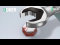 Terkšlinių savaime užsifiksuojančių raktų komplektas 4vnt (XS/S/M/L) Wera Joker 6004, Set 1, 7-19mm.