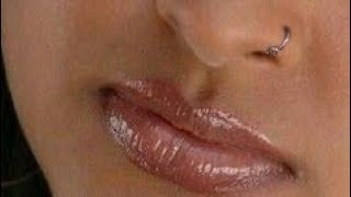 Oily Lips and Face Of Actress Sneha Closeup