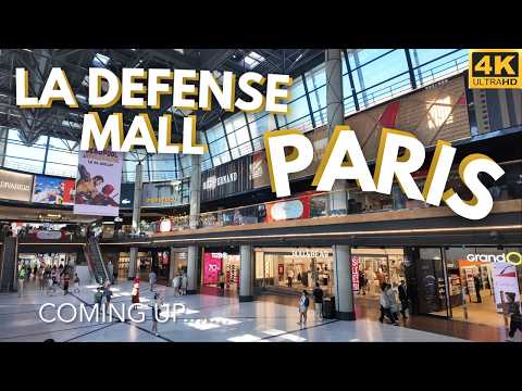 Walking in La Défense Mall Paris 2025 | 4K Ultra HD City Walk Through the Modern Shopping District