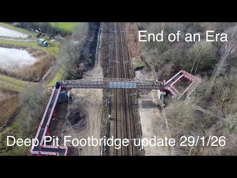 Wigan to Bolton Railway Electrification Scheme | Deep Pit Footbridge update 29/1/26