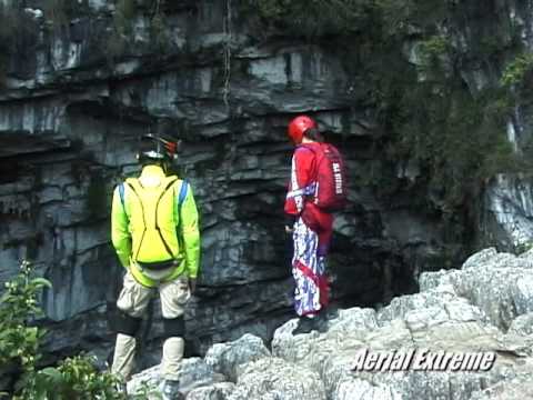 Mexican BASE Cave Jump at Cave of the Swallows - Aerial Extreme