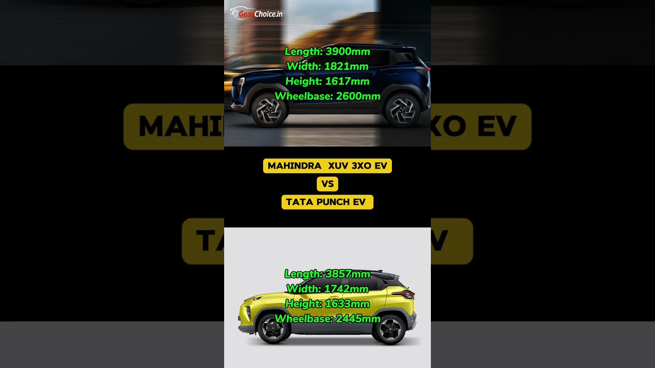 Mahindra XUV 3XO EV vs Tata Punch EV ⚡ Price & Size Comparison | Best EV SUV?
