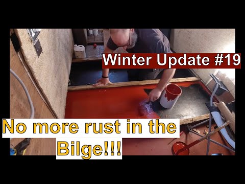 Winter Update #19  All the rust is now removed from the bilge!! Only need to two pack the rest