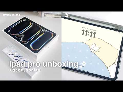 NEW m4 ipad pro 11” unboxing as an artist?! 📦🍞: apple pencil pro, aesthetic unboxing, honest review