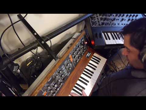 Sequential Pro One vs. Minimoog (old osc), leads and basses.