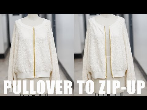 HOW TO TURN ANY PULLOVER INTO A ZIP UP