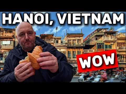 CRAZY STREETS OF HANOI !!! - I went on the hunt for the best Banh Mi in Vietnam 🇻🇳