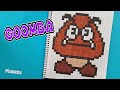HOW TO DRAW GOOMBA MARIO BROS PIXEL ART PIXELATED