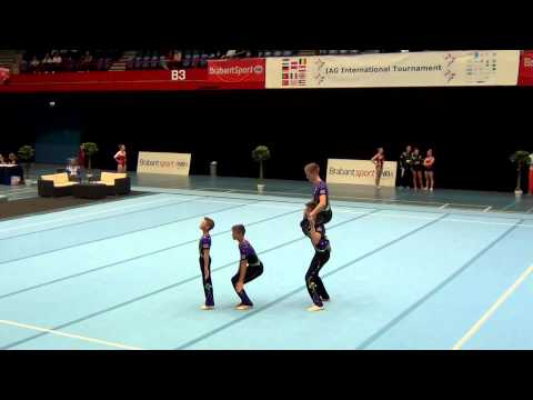 IAG 2014   054   049   MG   Age 10 18   Bal   GBR   Heathrow Gymnastics, Lewis Watts, Conor Sawenko,