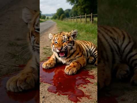 Le pauvre chaton sauve le pauvre tigre