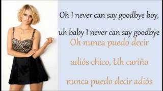 Glee: Never Can Say Goodbye (Lyrics + Español)