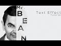 Text Portrait Effect Mr Bean Finan Ashraf