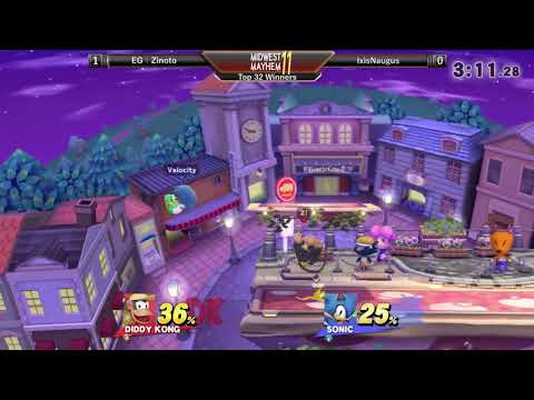 Midwest Mayhem 11 TOP 32: EG l Zinoto (Diddy Kong) vs. IxisNaugus (Sonic)