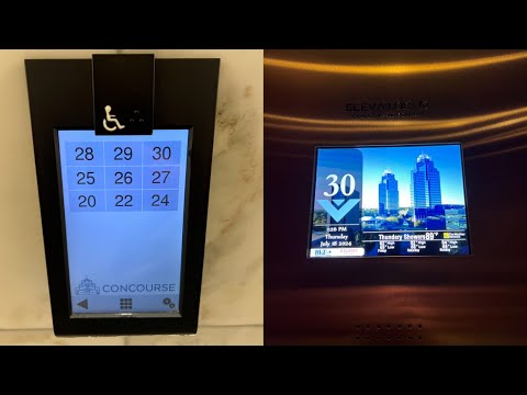 INSANE 1200 FPM Montgomery/Schindler Traction High Rise Elevators at Concourse 5 in Sandy Springs GA