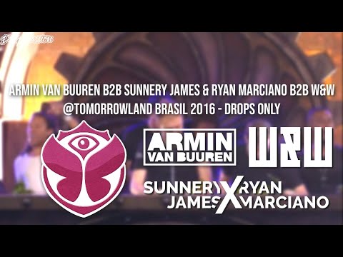 Armin van Buuren b2b Sunnery James & Ryan Marciano b2b W&W @Tomorrowland Brasil 2016 - Drops Only