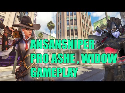 ANSANSNIPER ASHE , WIDOWMAKER GAMEPLAY - TOP 500 OVERWATCH SEASON 23