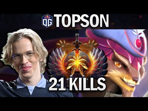 OG.TOPSON PANGOLIER WITH 21 KILLS - DOTA 2 7.28 GAMEPLAY