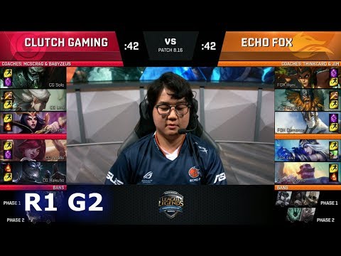 Echo Fox vs Clutch Gaming - Game 2 | Round 1 S8 NA Regional Qualifier for S8 Worlds 2018 | FOX vs CG