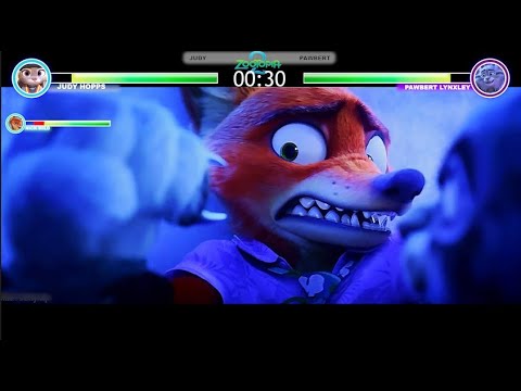 Nick Wilde Vs Pawbert Lynxley Final Battle with healthbars