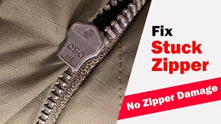 How to fix a stuck zipper | No damage to the zipper