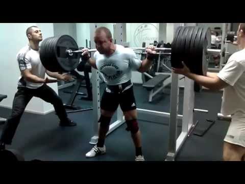 661 lbs x 4 Raw Squat @ 165 - Arkady Shaloha (300*4@75 kgs)