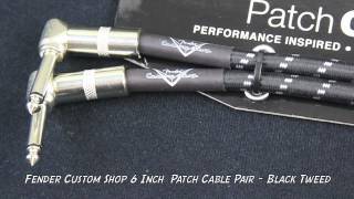 Video thumbnail for Fender Custom Shop 6 inch Patch Cables (2 Pack) - Black Tweed - Nevada Music UK by PMTV Portsmouth