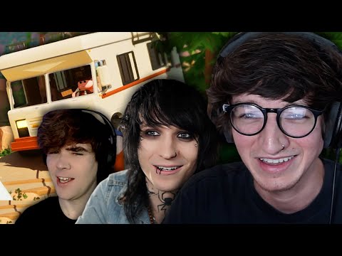 Wir haben einen Wohnmobil-Trip gemacht (mit Johnnie, Damon und Vik)