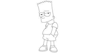 How to draw Bart Simpson - Easy step-by-step drawing lessons for kids