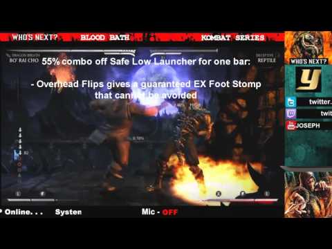 Bo' Rai Cho (Dragon Breath) - 55% Corner Combos 1 Bar off 50/50s