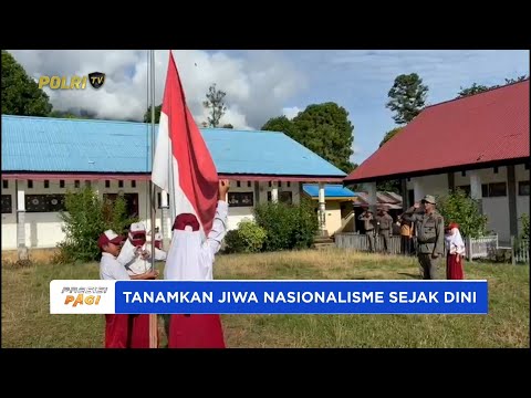 SATGAS MADAGO RAYA TANAMKAN JIWA NASIONALISME SEJAK DINI MELALUI UPACARA DI 2 SEKOLAH DI POSO