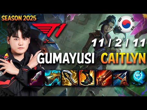 T1 Gumayusi CAITLYN vs ASHE ADC - Patch 15.4 KR Ranked | lolrec