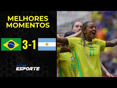⚽ BRASIL 3 X 1 ARGENTINA | GOL DE BICICLETA DE GEYSE E EXPULSÃO NO FIM | AMISTOSO FEMININO