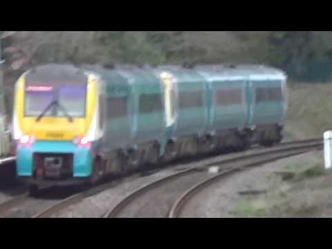 Abergavenny train station-train going Holyhead