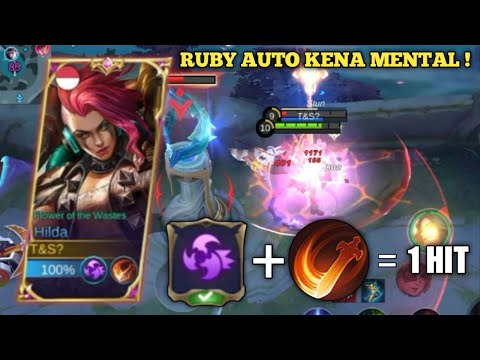 HILDA EMBLEM ASSASSIN + EXECUTE = 1 HIT - RUBY AUTO KENA MENTAL ‼️ BUILD HILDA TERSAKIT 2023 - MLBB