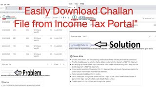 How to Download TDS/TCS Challan File or CSI File from New Income Tax Portal