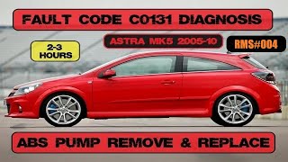 Routine Maintenance Series - Astra Mk5 Fault Code C0131 ABS Diagnose & Solved #004