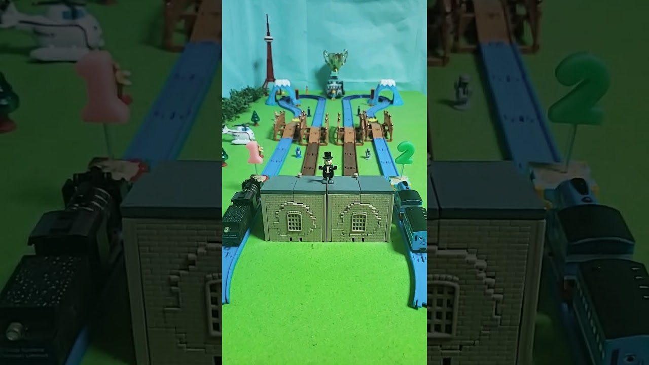 きかんしゃトーマス カプセルプラレール ヒロのふるさと日本の風景編 16台で競争するよトーナメント❤️予告① 流線型トーマス シューティングスターゴードン ターボトーマス omotoyka2see