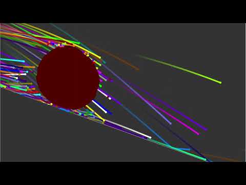 Escape from the sticking monster(not copying MIKAN) - Survival marble race in Algodoo