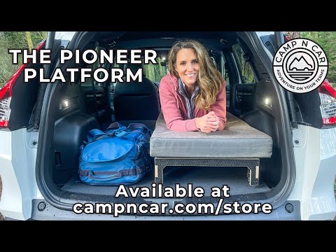 The Pioneer Platform Adjustable Bed System for Camping in Hatchbacks, Crossover SUVs, and Other Cars