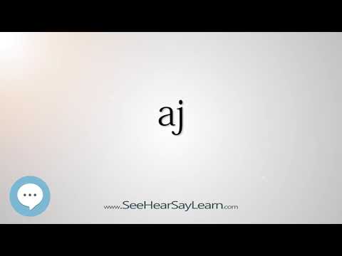 aj (Every English Word Pronounced) 📕🔊🗣️😎✅